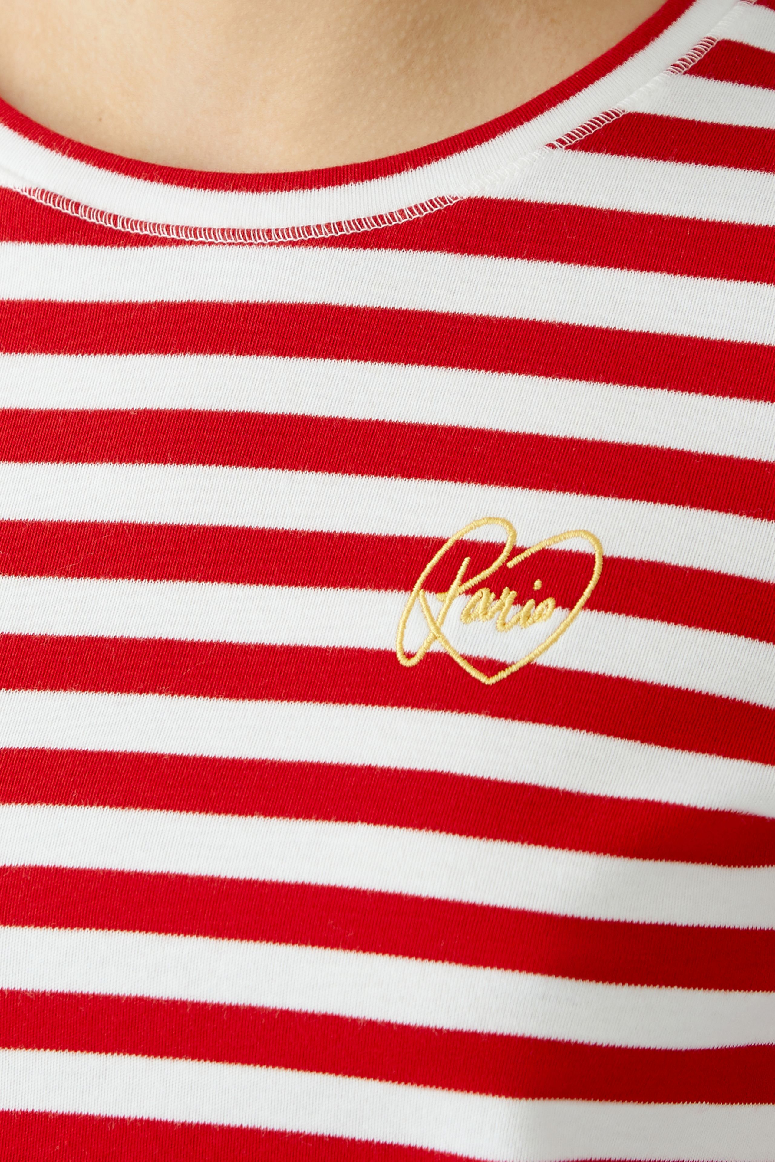 Oui Damen T-Shirt white red