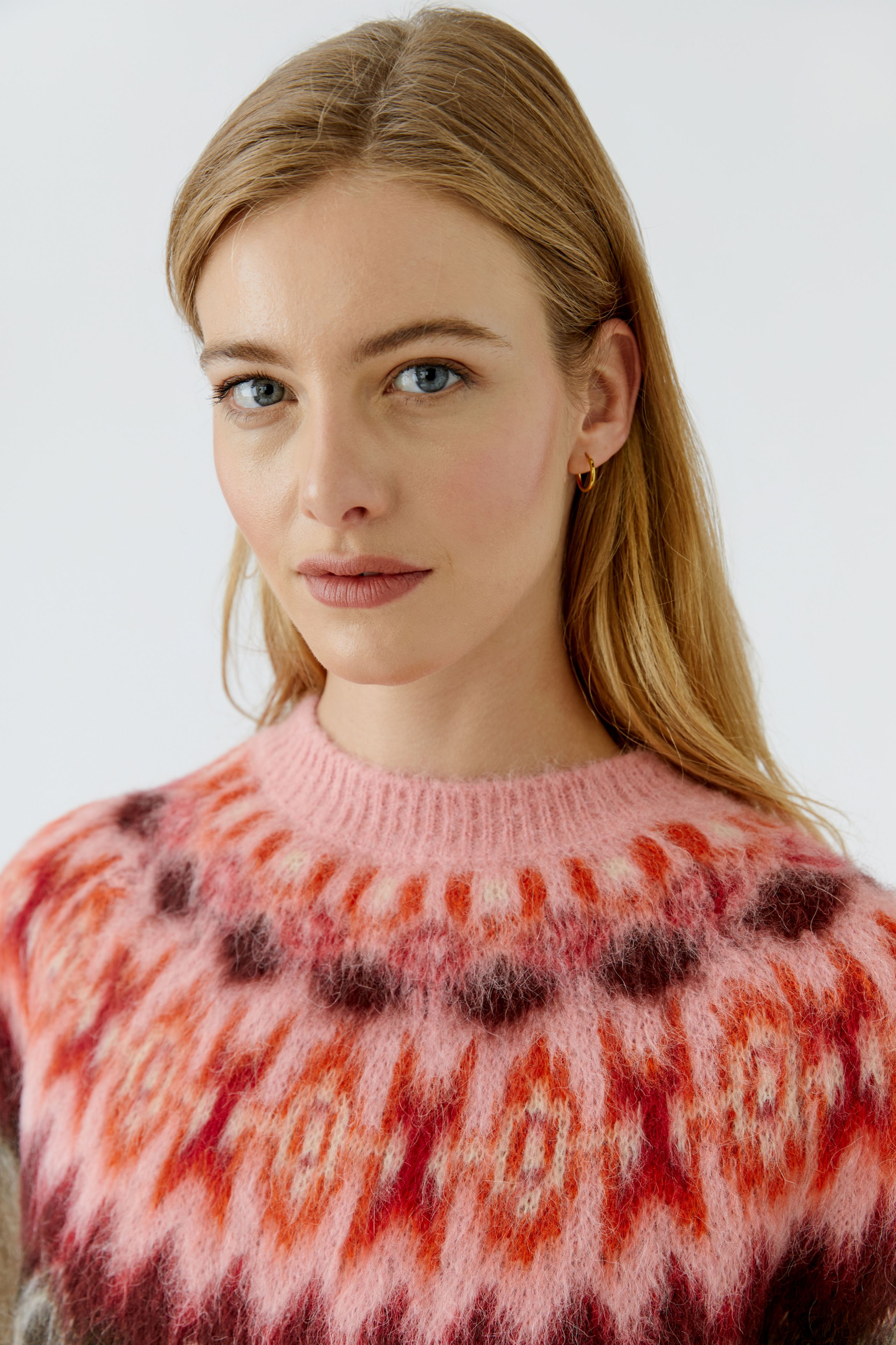 Oui Norweger‑Pullover mit Farbverlauf 42