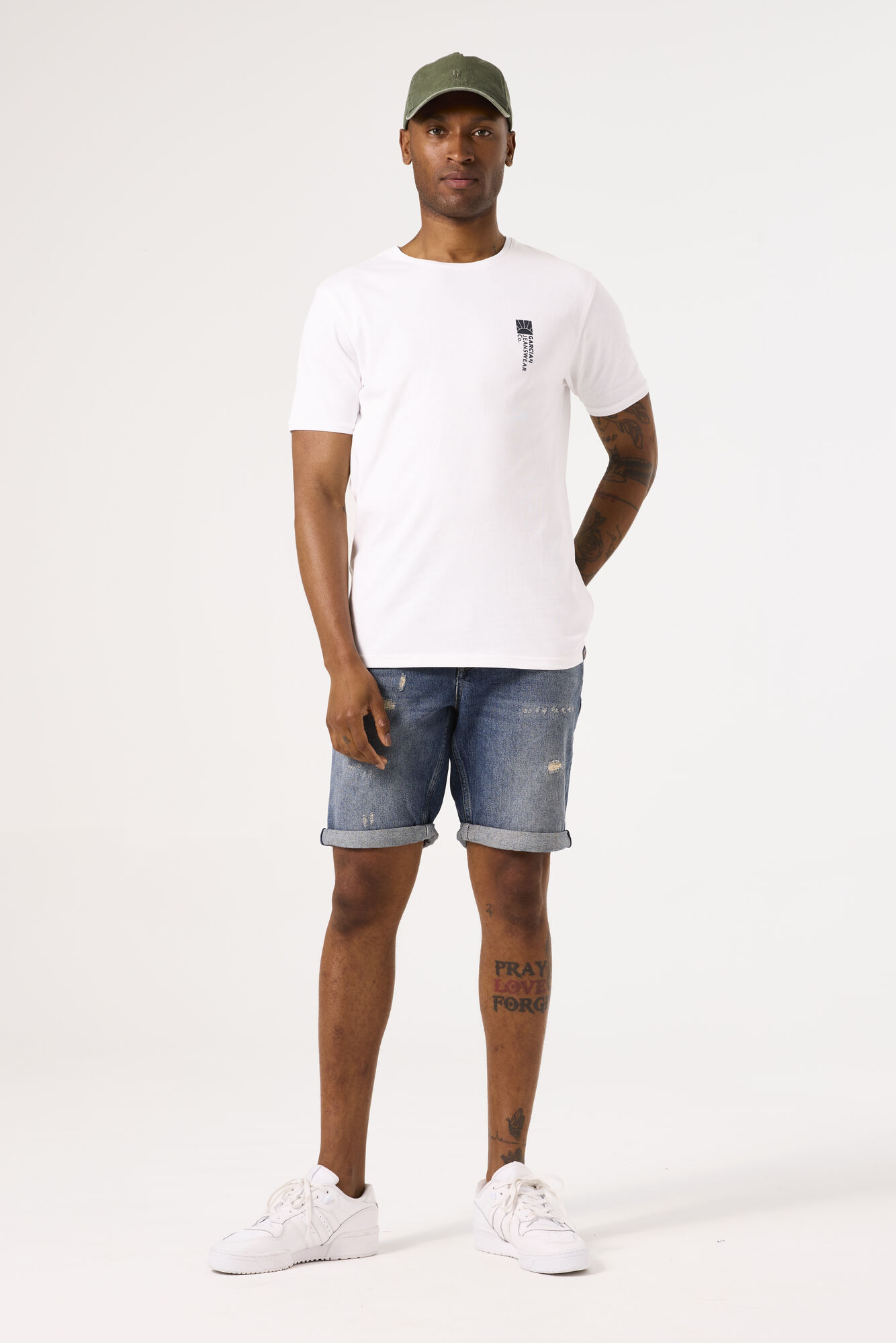 Garcia Herren T-Shirt print - weiß