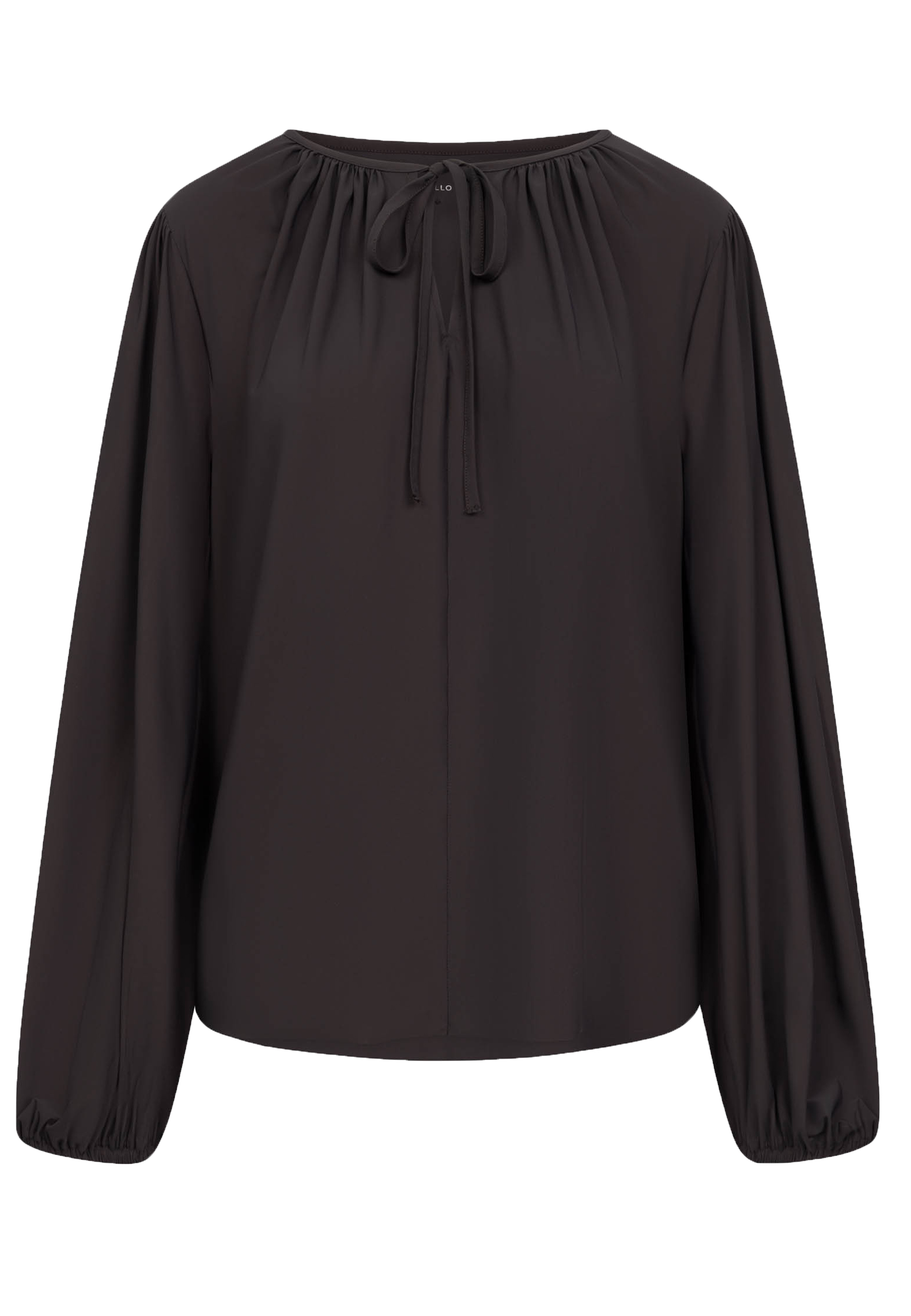 Raffaello Rossi Bluse mit Bindeband – Schwarzbraun 40
