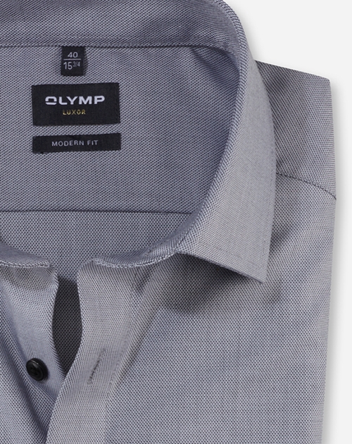 Olymp Hemd Luxor modern fit - silbergrau