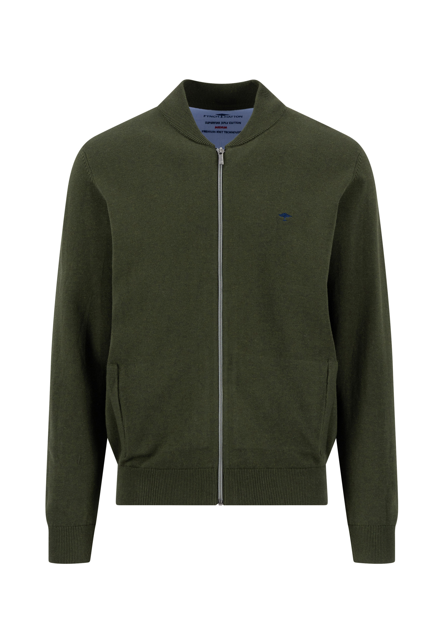Fynch‑Hatton Strickjacke in dunkelgrün