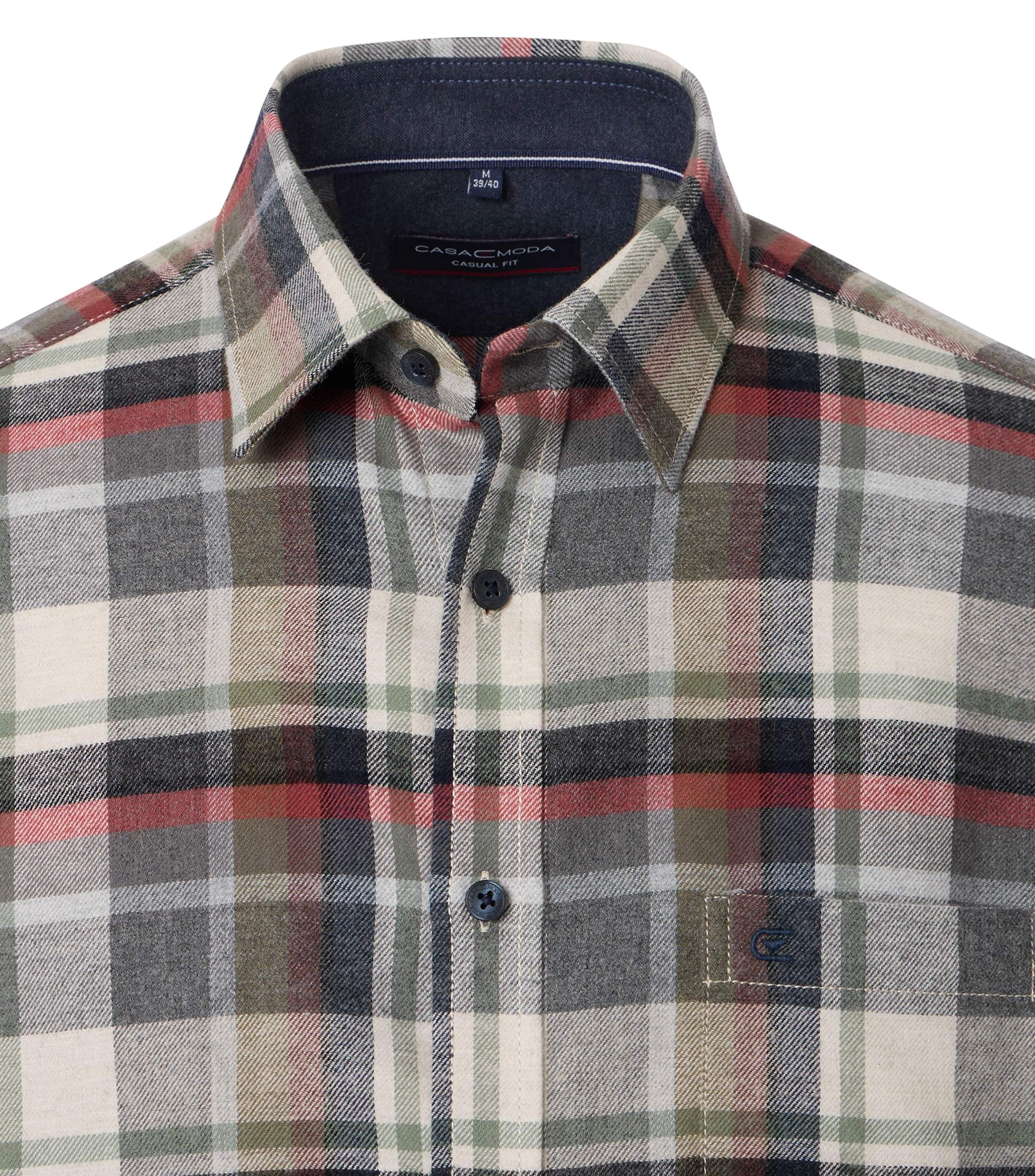 Casamoda Flanellhemd kariert casual fit