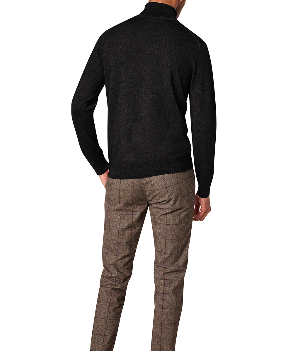 Pierre Cardin Rollkragenpullover Wolle - schwarz