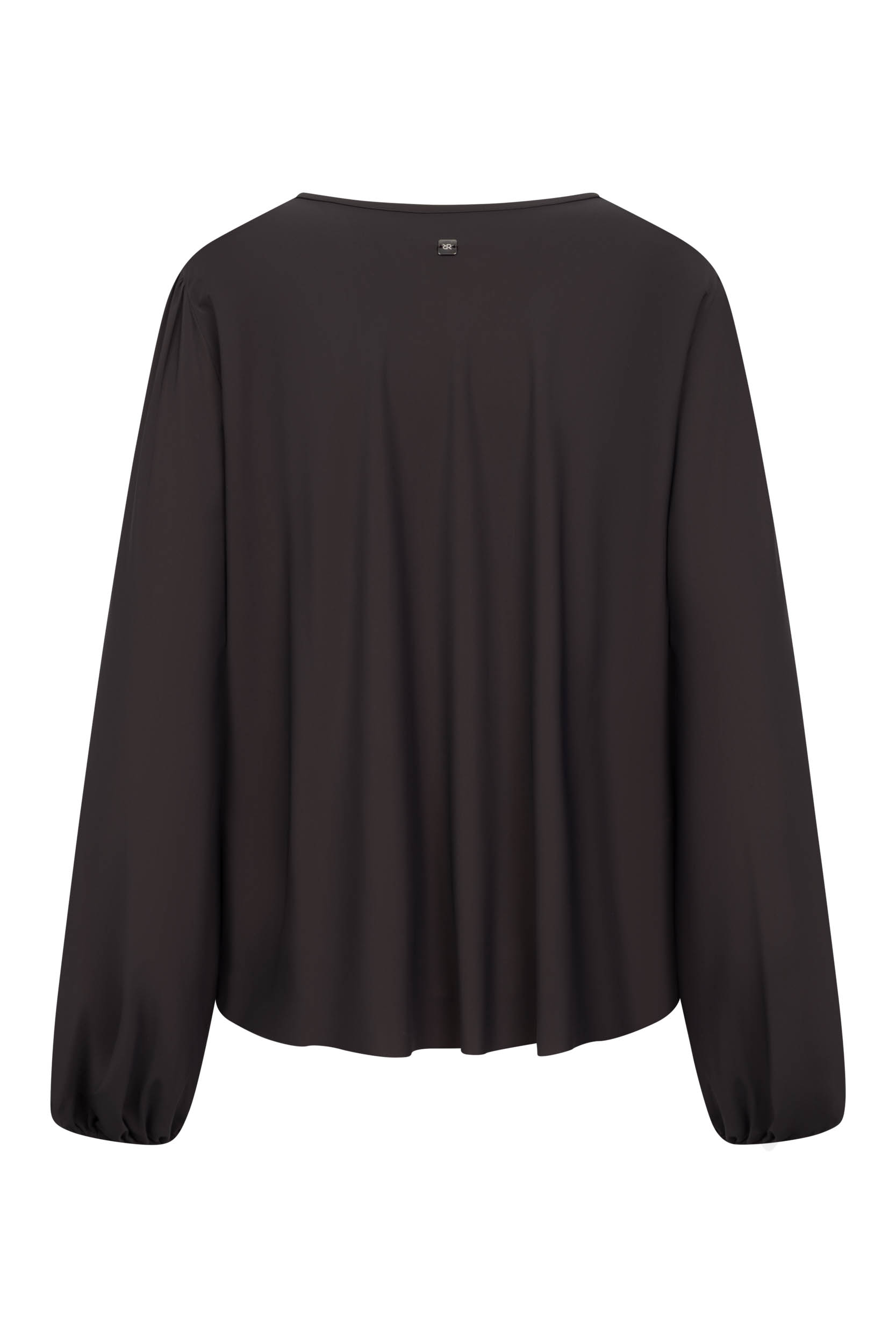 Raffaello Rossi Bluse mit Bindeband – Schwarzbraun 40