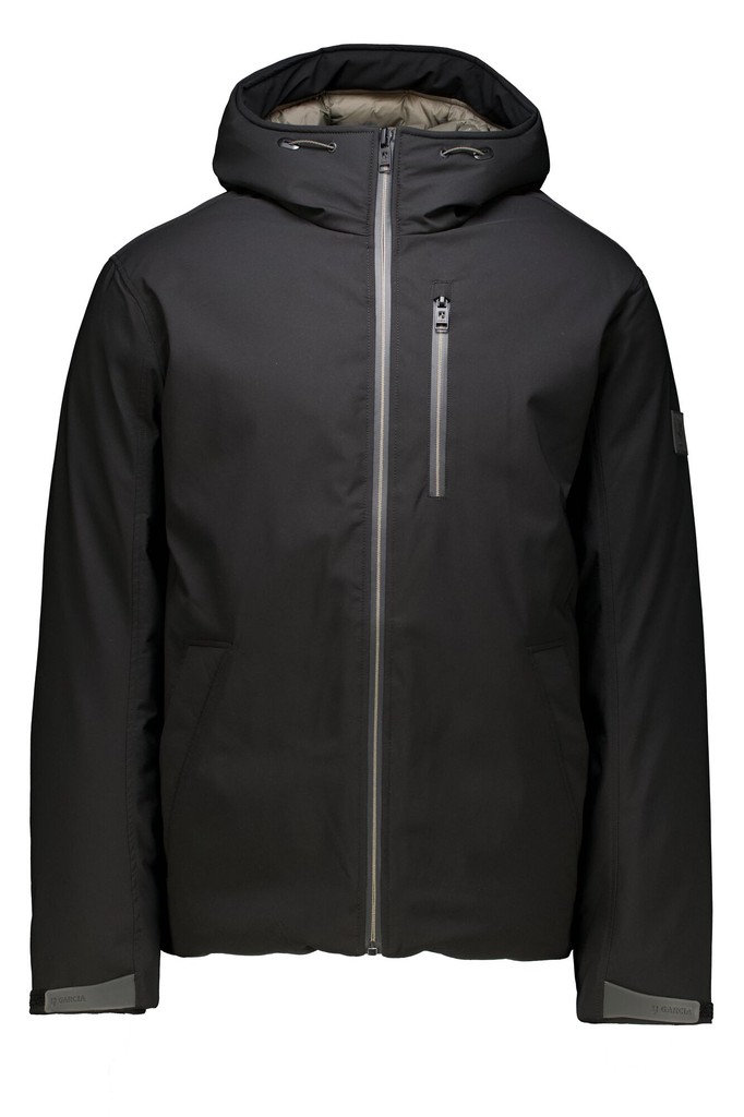 Garcia Herrenjacke – Schwarze Winterjacke mit Kapuze XXL