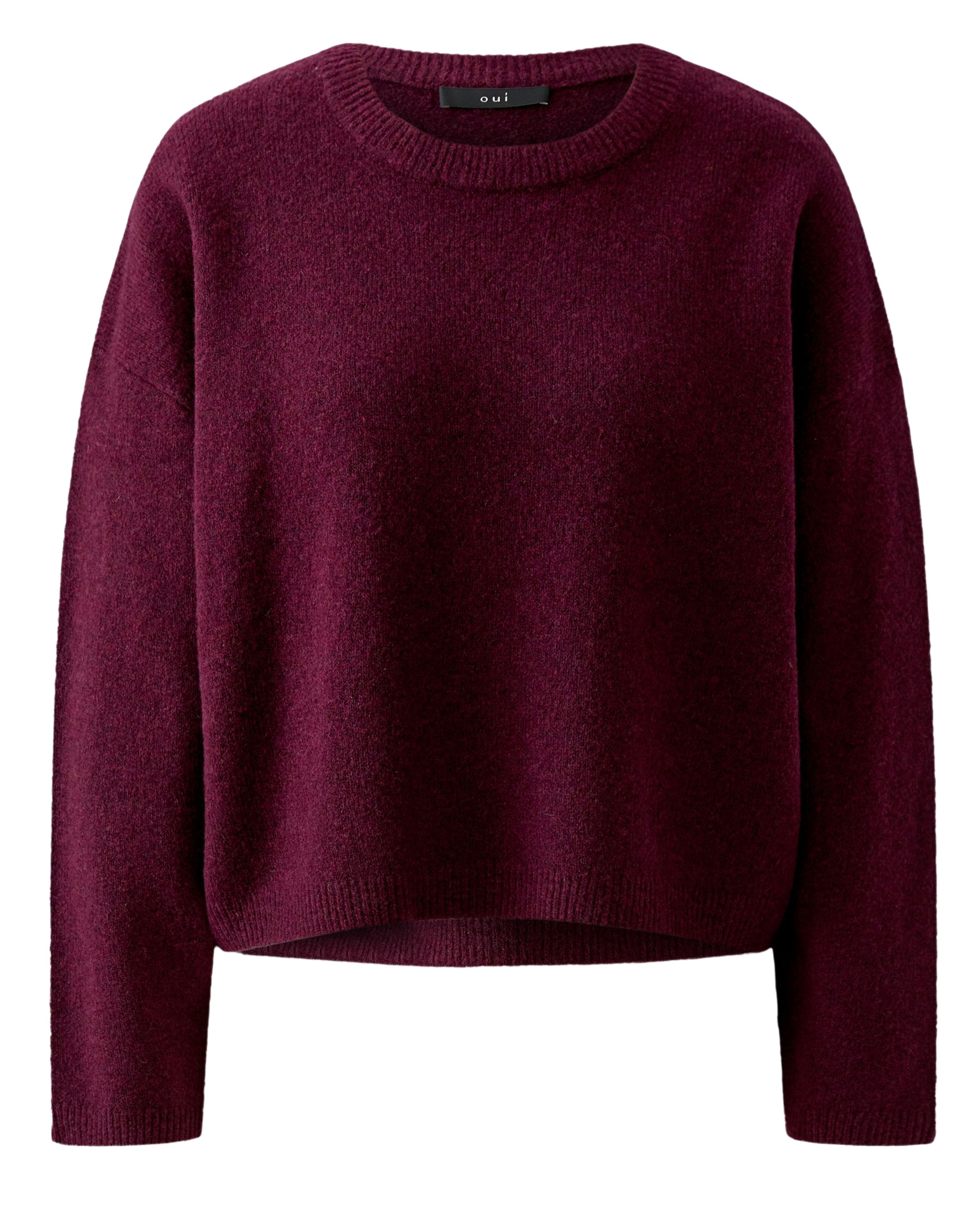 Oui Weicher Strickpullover in Bordeaux 42
